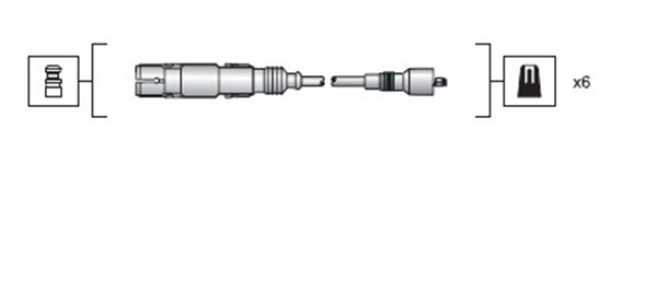 Комплект проводов зажигания   941318111043   MAGNETI MARELLI