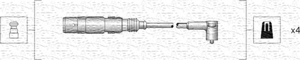 Комплект проводов зажигания   941318111164   MAGNETI MARELLI