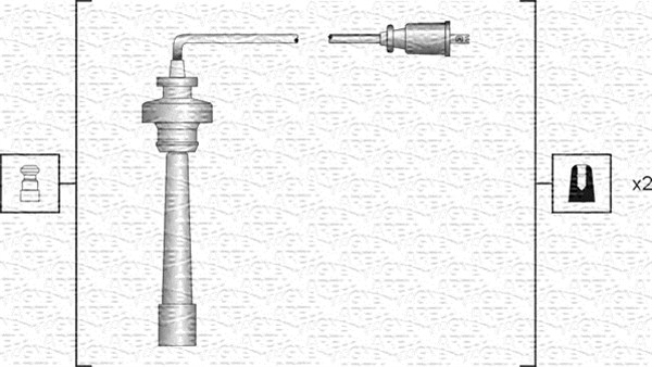 Комплект проводів високої напруги   941318111192   MAGNETI MARELLI