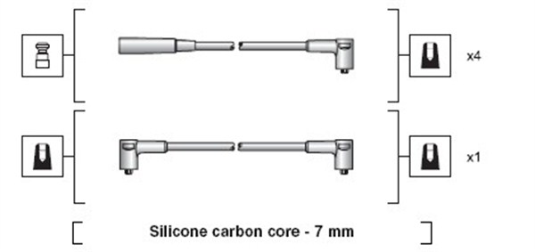 Комплект проводів високої напруги   941318111233   MAGNETI MARELLI