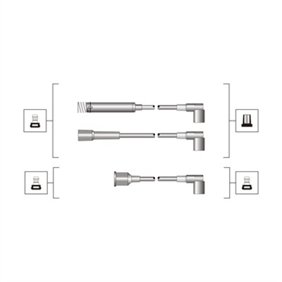 Комплект проводов зажигания   941319170009   MAGNETI MARELLI