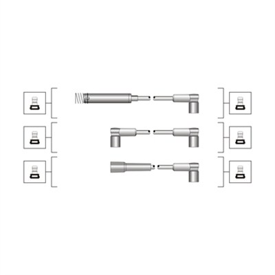 Комплект проводов зажигания   941319170013   MAGNETI MARELLI