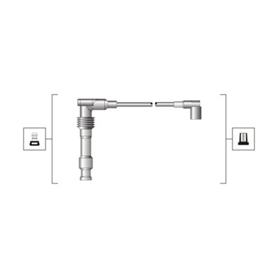 Комплект проводов зажигания   941319170015   MAGNETI MARELLI