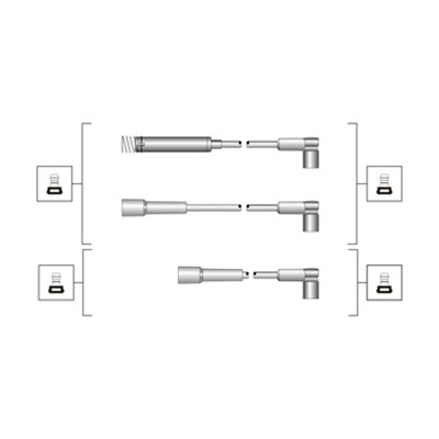 Комплект проводов зажигания   941319170020   MAGNETI MARELLI