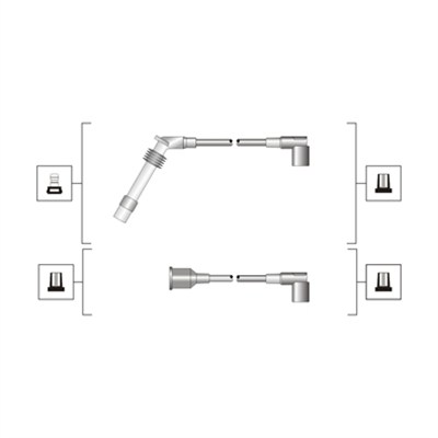 Комплект проводов зажигания   941319170027   MAGNETI MARELLI