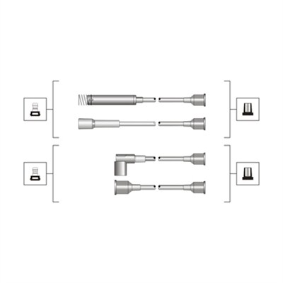 Комплект проводов зажигания   941319170064   MAGNETI MARELLI