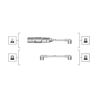 Комплект проводов зажигания   941319170071   MAGNETI MARELLI