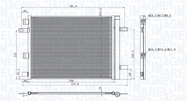 Конденсатор, кондиционер   350203101200   MAGNETI MARELLI