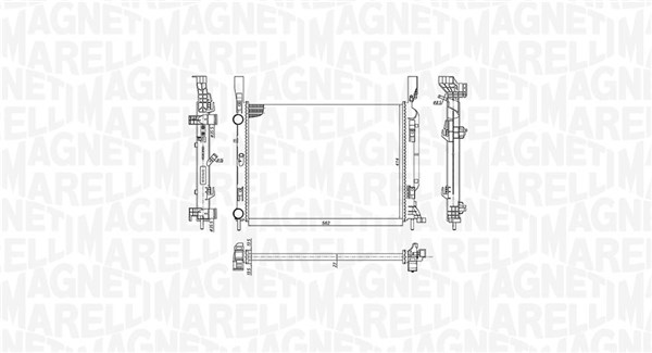 Радіатор, система охолодження двигуна   350213142600   MAGNETI MARELLI