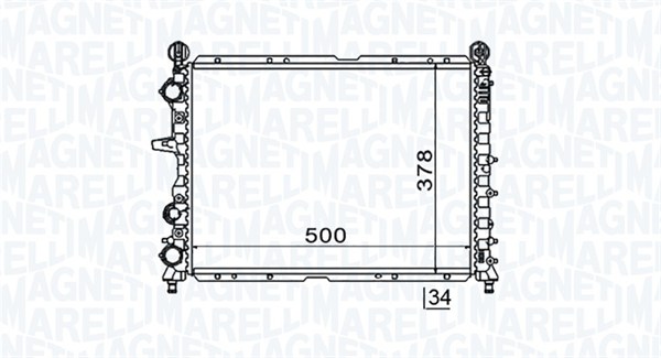 Радиатор, охлаждение двигателя   350213154600   MAGNETI MARELLI