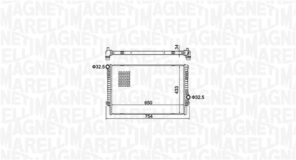 Радіатор, система охолодження двигуна   350213156200   MAGNETI MARELLI