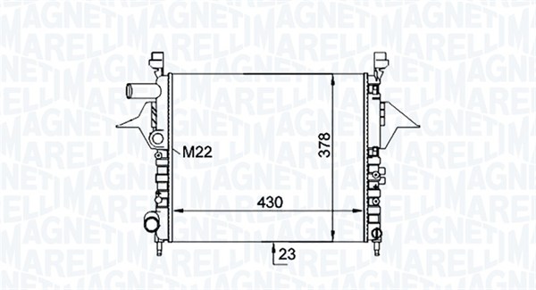 Радіатор, система охолодження двигуна   350213161200   MAGNETI MARELLI