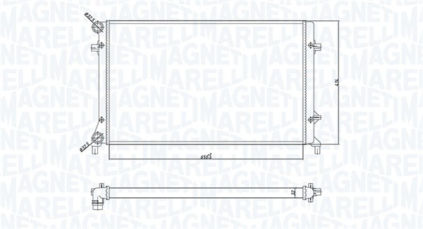 Радиатор, охлаждение двигателя   350213166900   MAGNETI MARELLI