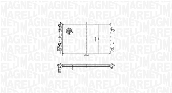 Радиатор, охлаждение двигателя   350213167900   MAGNETI MARELLI