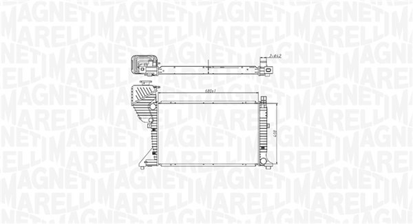 Радиатор, охлаждение двигателя   350213177400   MAGNETI MARELLI