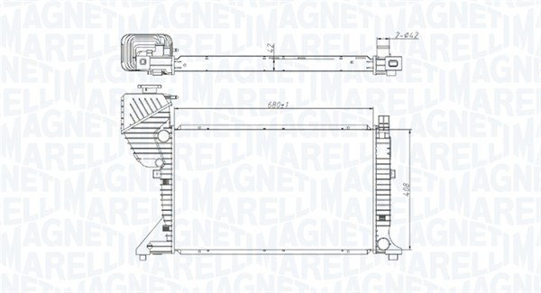 Радиатор, охлаждение двигателя 350213177400 MAGNETI MARELLI #1