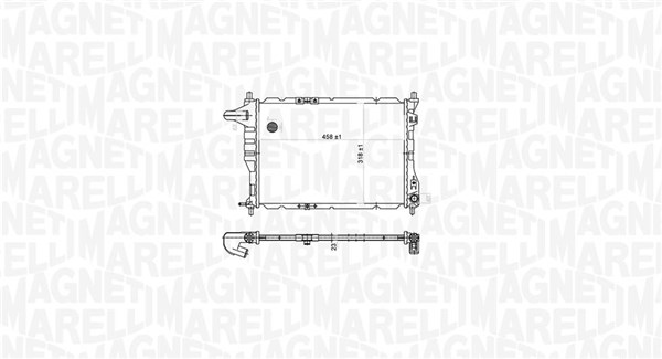 Радиатор, охлаждение двигателя   350213177900   MAGNETI MARELLI