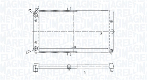 Радиатор, охлаждение двигателя   350213180700   MAGNETI MARELLI