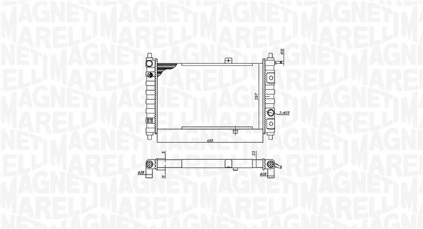 Радиатор, охлаждение двигателя   350213188200   MAGNETI MARELLI