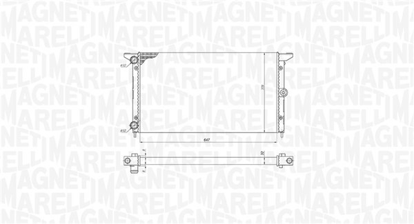 Радіатор, система охолодження двигуна   350213190100   MAGNETI MARELLI