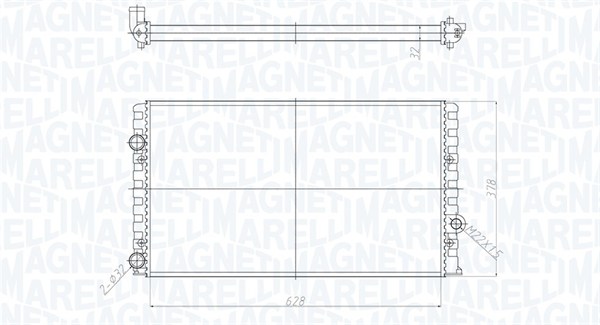 Радиатор, охлаждение двигателя   350213190700   MAGNETI MARELLI