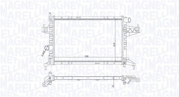 Радиатор, охлаждение двигателя   350213191600   MAGNETI MARELLI