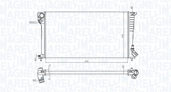 Радіатор, система охолодження двигуна   350213199700   MAGNETI MARELLI