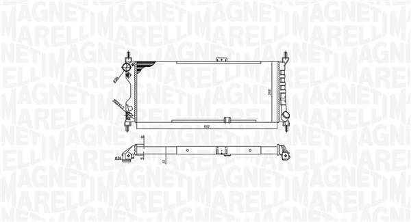 Радиатор, охлаждение двигателя   350213588000   MAGNETI MARELLI