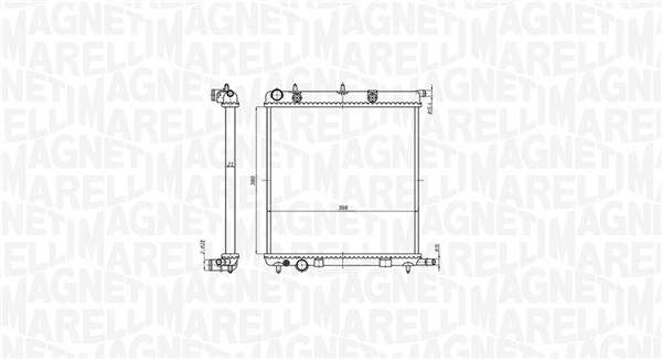 Радіатор, система охолодження двигуна   350213819000   MAGNETI MARELLI