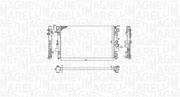 Радиатор, охлаждение двигателя   350213955000   MAGNETI MARELLI