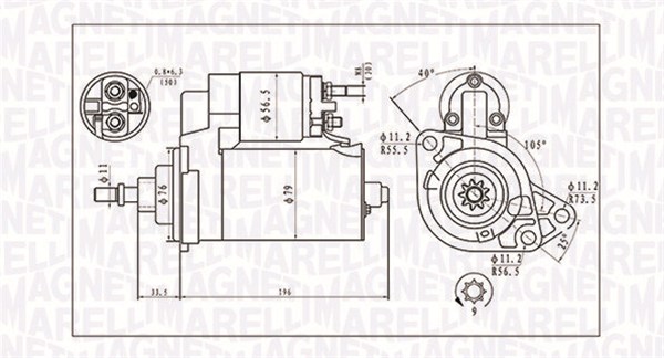 Стартер   063720295010   MAGNETI MARELLI