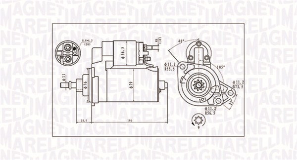 Стартер   063720713010   MAGNETI MARELLI