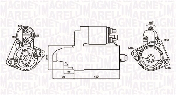 Стартер   063721050010   MAGNETI MARELLI