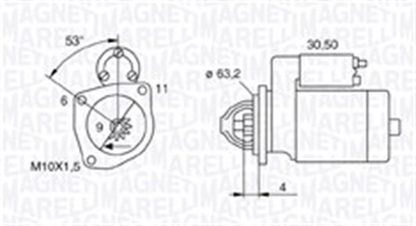 Стартер   063721057010   MAGNETI MARELLI