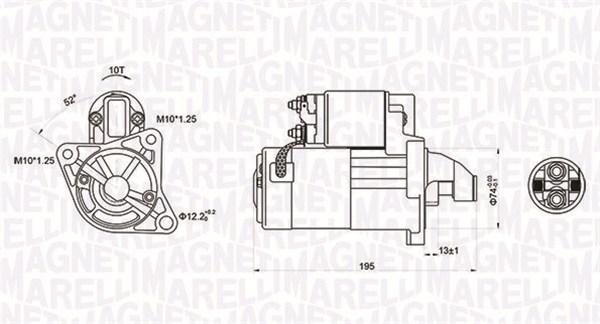 Стартер   063721096010   MAGNETI MARELLI