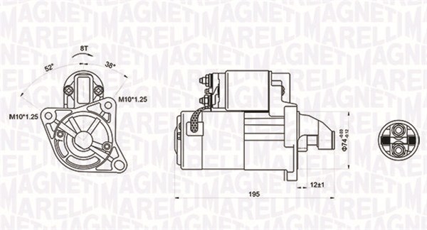 Стартер   063721136010   MAGNETI MARELLI