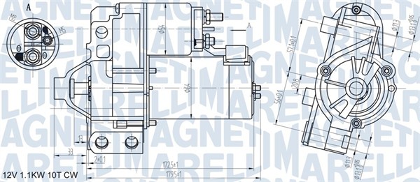 Стартер   063721290010   MAGNETI MARELLI