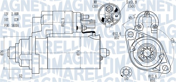 Стартер   063721393010   MAGNETI MARELLI