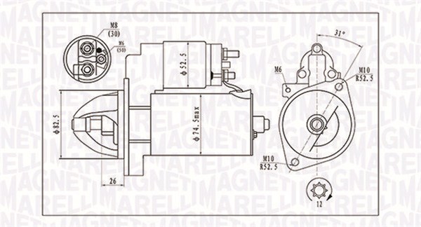 Стартер   063721410010   MAGNETI MARELLI