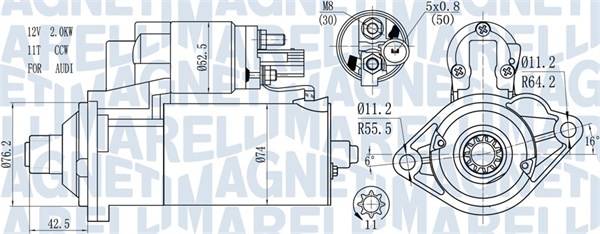 Стартер   063721512010   MAGNETI MARELLI