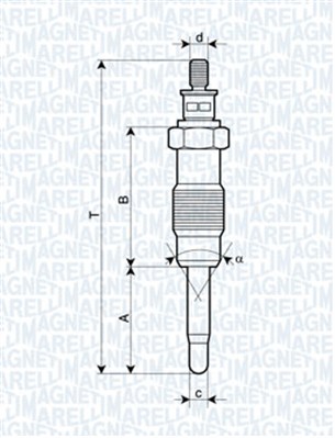 Свічка розжарювання   062500300304   MAGNETI MARELLI