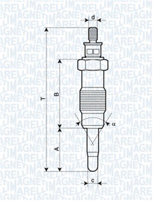 Свічка розжарювання   062580704304   MAGNETI MARELLI