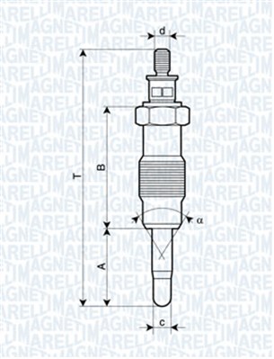 Свічка розжарювання   062582804304   MAGNETI MARELLI