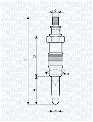 Свічка розжарювання   062583003304   MAGNETI MARELLI