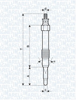 Свічка розжарювання   062900000304   MAGNETI MARELLI