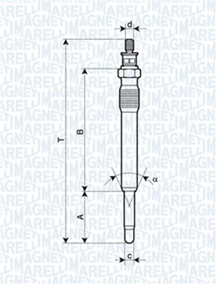 Свічка розжарювання   062900001304   MAGNETI MARELLI