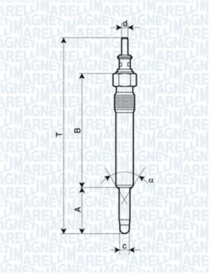 Свічка розжарювання   062900004304   MAGNETI MARELLI