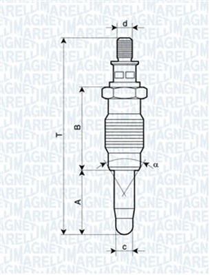 Свічка розжарювання   062900005304   MAGNETI MARELLI