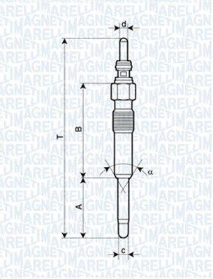 Свеча накаливания   062900006304   MAGNETI MARELLI