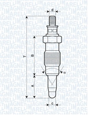 Свічка розжарювання   062900008304   MAGNETI MARELLI